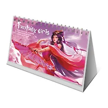 Купить Планнер 130*200 26л "Fantasy Girls"красно-фиолетовый, настольный, картон.обл, офсет, на спирали, европодвес — Фото №1