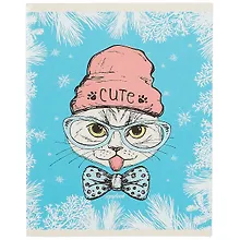 Купить Тетрадь в клетку Listoff, "Модный кот", 48 листов, в ассортименте — Фото №1