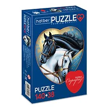 Купить Пазл 140+38 Premium А4ф   Два сердца Сила и грация 2 картинки в 1 коробке в Смарт-упаковке — Фото №1