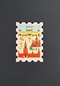 Купить Магнит "Марка Москва, лето" (1185842) — Фото №1