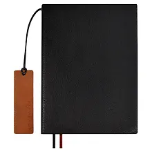 Купить Ежедневник недат. А5+ 160л 175*245 "Шеврет" черный, кожзам, мягк.переплет, блинтовое тиснение, офсет, ляссе — Фото №1