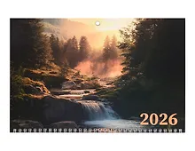 Купить Календарь квартальный 2026г 297*695 "Лето в лесу" настенный, трёхблочный, спираль — Фото №1
