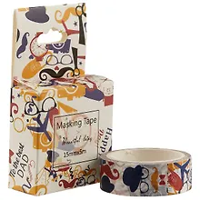 Купить Лента бумажная Часы и усы 5м х 1,5 см — Фото №1