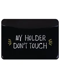 Купить Чехол для карточек горизонтальный My holder Don’t touch (черный) (ДКГ2018-06) — Фото №1