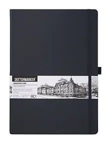 Купить Скетчбук 21*29.7 80л "Sketchmarker" графитовый, 140г/м2, слоновая кость, тв.обл — Фото №1