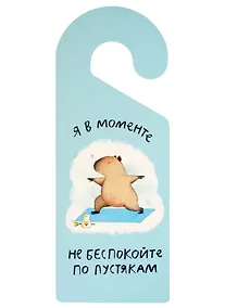 Купить Табличка на дверь Капибара Не беспокойте по пустякам Я в моменте — Фото №1