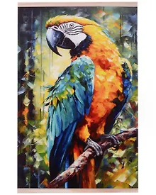 Купить Алмазное панно на подвесе. Экзотический попугай. 30х50 см. — Фото №1