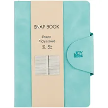 Купить Записная книжка А6 80л лин. "Snap book. No 2" иск.кожа, интегр.переплет, клапан, термотиснение, ляссе, инд.уп. — Фото №1