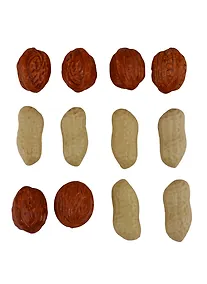 Купить Искусственный декор Орехи грецкие и арахис в пакете с подвесом, 12 шт — Фото №1