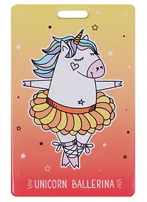 Купить Чехол для карточек Unicorn ballerina красный градиент (ДК2018-140) — Фото №1
