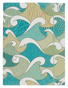 Купить Папка на резинке А4 "Волны", пластик — Фото №1