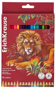 Купить Карандаши цветные 18 цветов "Safari" трехгранные, ErichKrause — Фото №1