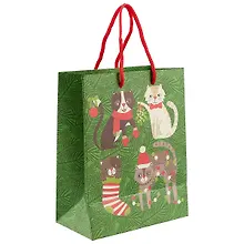 Купить Подарочный пакет «Новогодние коты» А5 — Фото №1