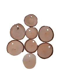 Купить Природный декор спил с дырочкой в пакете с подвесом, диам. 3,5 см, 25 гр(дерево), в ассортименте — Фото №1