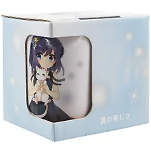 Купить Кружка Аниме Девушка с белым котиком (Сёдзё) (керамика) (330мл) (коробка) — Фото №1