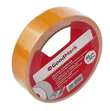 Купить Лента клейкая 25мм*10м двусторонняя на тканевой основе GoodMark — Фото №1