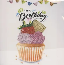 Купить Алмазная мозаика MAZARI Открытка своими руками Happy Birthday, 15х15 см М-10484 — Фото №1