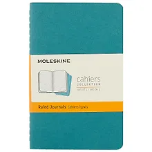 Купить Набор книг для записей Moleskin Cahier Journal Pocket, 3 штуки, голубые, 32 листа, А6 — Фото №1