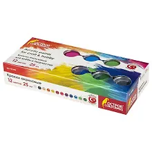 Купить Краски акриловые "Остров Сокровищ", 25 мл, 12 цветов — Фото №1