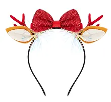 Купить Ободок новогодний Рожки олененка с бантиками (текстиль) (12-06141-P2) — Фото №1