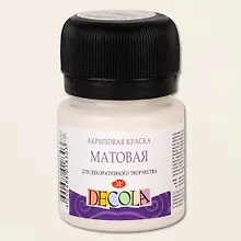 Купить Краска акриловая слоновая кость 20мл "Декола" матовая, ЗХК — Фото №1