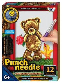 Купить Набор для творчества, Punch Needle, Ковровая вышивка Медвежонок — Фото №1