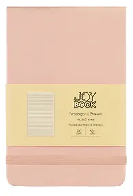 Купить Блокнот А6- 100л лин. "Joy Book. Сахарная вата" 7БЦ, иск.кожа, тонир.блок, скругл.углы, горизонт.резинка, карман — Фото №1