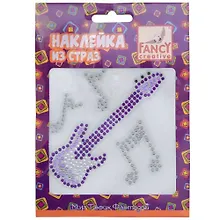 Купить Набор для творчества ACTION! Fancy Creative Наклейка из страз металлик Гитара/череп 7,5*7см, полимерная — Фото №1