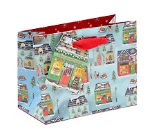 Купить Пакет А6 11*14*6.5 "Домики и фонари" НГ, бум.мат.ламинат — Фото №1