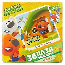 Купить Пазл Оригами "МиМиМишки велосипед Кеши" 36эл., (220х220) 03508 — Фото №1