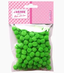 Купить Набор помпонов для творчества "deVENTE" 8 мм, 120 шт, цвет зеленый, в пластиковом пакете с блистерным подвесом — Фото №1