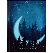 Купить Ежедневник недат. А6 112л "Moonlight" 7БЦ, ламинация Glitter, тиснение фольгой, офсет — Фото №1