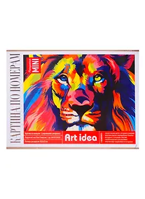 Купить Картина по номерам Радужныи? лев (холст на картоне, 16,5х13см.) MINI16130001, Art Idea — Фото №1