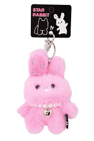 Купить Брелок-обвес на сумку Кролик розовый (иск.мех) (14х10) (12-202509-YSK-70) — Фото №1