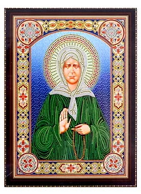 Купить Алмазная мозаика "Икона Матроны Московской", 30х40 — Фото №1
