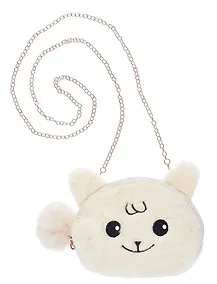 Купить Сумочка плюшевая Зверек мордочка (бежевая) (15х13) (12-11629-202406-8) Bookvalno — Фото №1