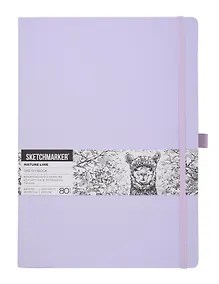 Купить Скетчбук 21*29.7 80л "Sketchmarker" фиолетовый пастельный, 140г/м2, слоновая кость, тв.обл — Фото №1