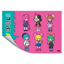 Купить Клеенка для уроков труда "СЛАДКИЕ КУКОЛКИ" 500*700мм, ПВХ 130мкм, подвес — Фото №1