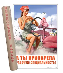 Купить Постер Советский пин ап А ты приобрела рабочую специальность! — Фото №1