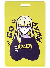 Купить Чехол для карточек Аниме Комиксы Девушка с надписью — Фото №1