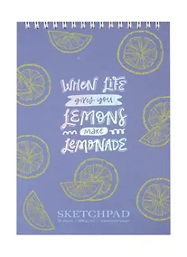 Купить Скетчбук А5 20л "Дольки", 200г/м2, тв.обложка, фольга, гребень — Фото №1