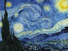 Купить Кардхолдер, Винсент Ван Гог Звездная ночь (вертикальный, с двумя карманами) — Фото №1