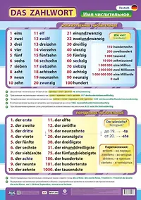 Купить Учебный плакат. Немецкий язык. Имя числительное. (Формат А2) — Фото №1
