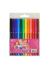 Купить Фломастеры 12цв "Princess", вент.колп., пл.уп, подвес,  Disney — Фото №1