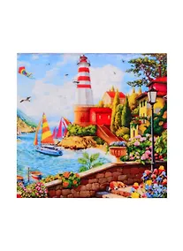 Купить Алмазная мозаика квадратная 20x20 (класс.) с подр.,полн.зап.(25 цв.) Яркий летний день у моря (Арт. F2-014) — Фото №1