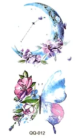 Купить Тату "Цветы акварель" (3 вида) (6х10,5см) — Фото №1