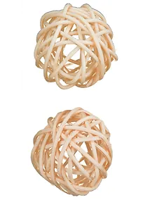 Купить Шар декоративный из лозы, Бежевый (2шт.) — Фото №1