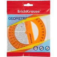 Купить Транспортир 12см 360гр, оранж., подвес, ERICH KRAUSE — Фото №1