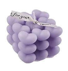 Купить Свеча ароматическая «Bubble Сердечки», лавандовая, 6 х 6, ПВХ бокс — Фото №1