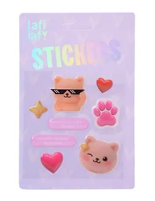 Купить 3D стикеры Красота требует мурчаний (8шт) — Фото №1